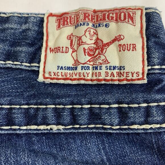 True Religion Women's Cuf Off Jean Shorts Distressed Frayed Hem Sz 27 Barneys - Picture 5 of 13